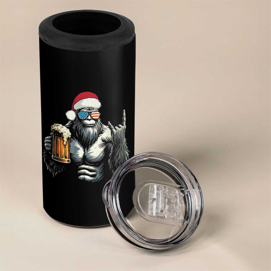 Bigfoot Christmas 4 in 1 Can Cooler Tumbler Most Wonderful Xmas Sasquatch Beer - Wonder Print Shop