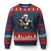 Bigfoot Xmas Ugly Christmas Sweater Most Wonderful Xmas Sasquatch Beer - Wonder Print Shop