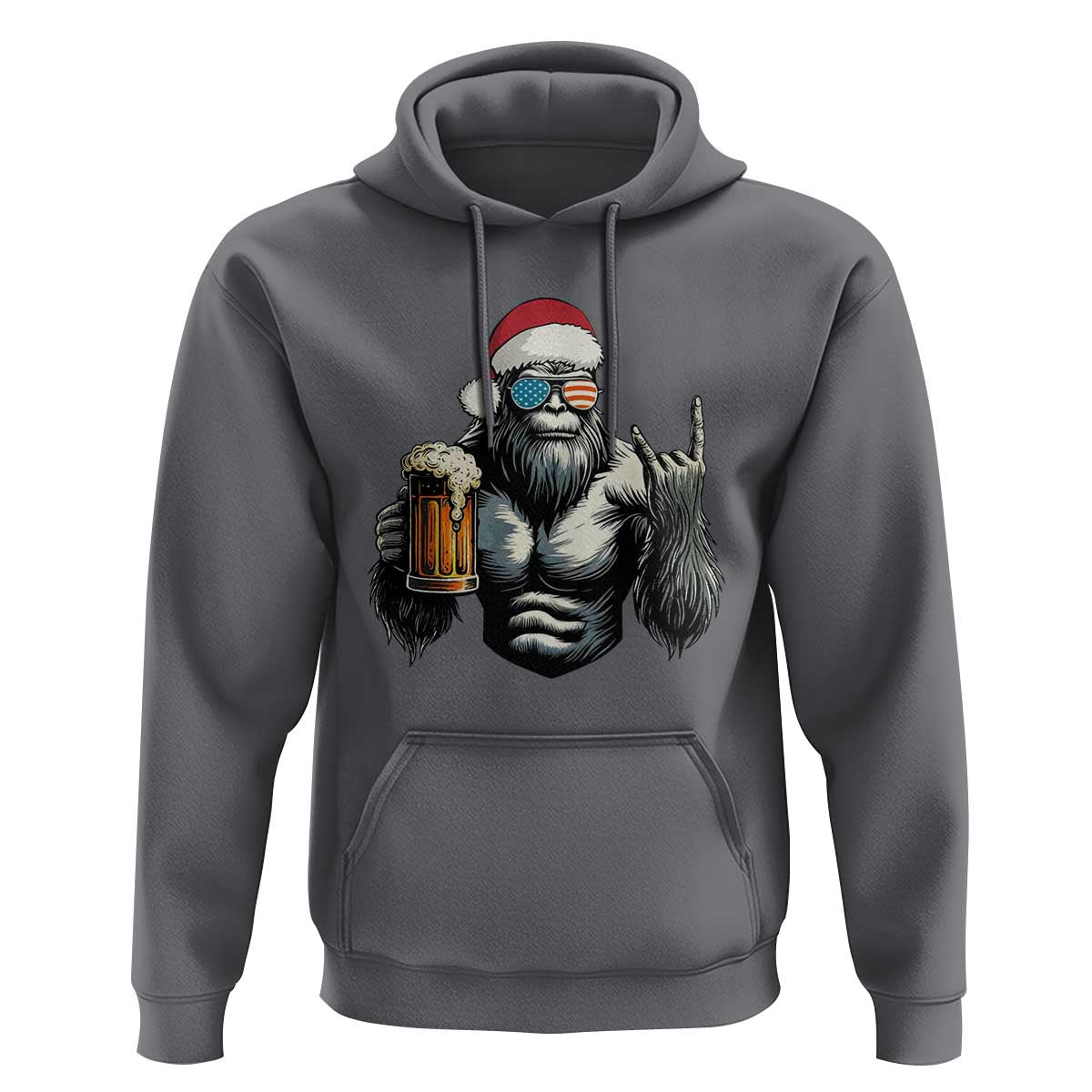 Bigfoot Christmas Hoodie Most Wonderful Xmas Sasquatch Beer - Wonder Print Shop