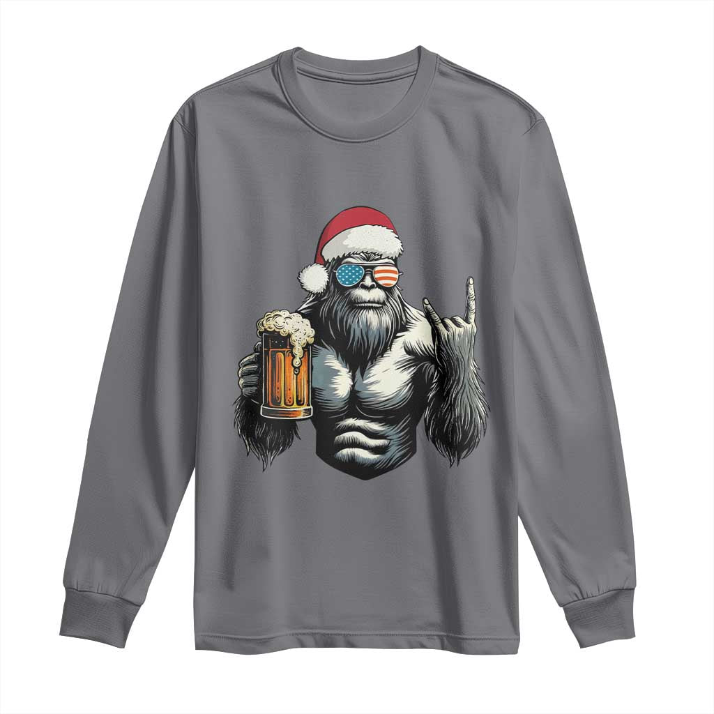 Bigfoot Christmas Long Sleeve Shirt Most Wonderful Xmas Sasquatch Beer - Wonder Print Shop