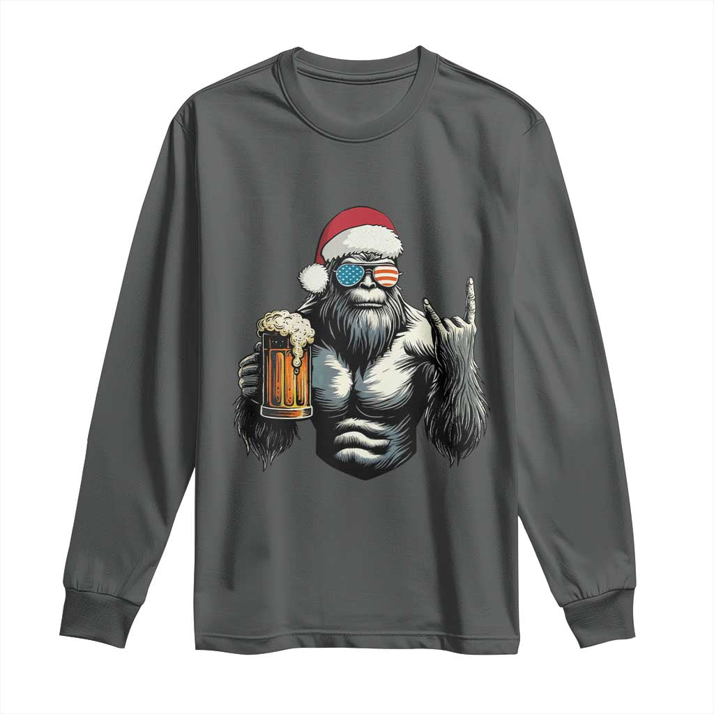 Bigfoot Christmas Long Sleeve Shirt Most Wonderful Xmas Sasquatch Beer - Wonder Print Shop