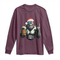 Bigfoot Christmas Long Sleeve Shirt Most Wonderful Xmas Sasquatch Beer - Wonder Print Shop