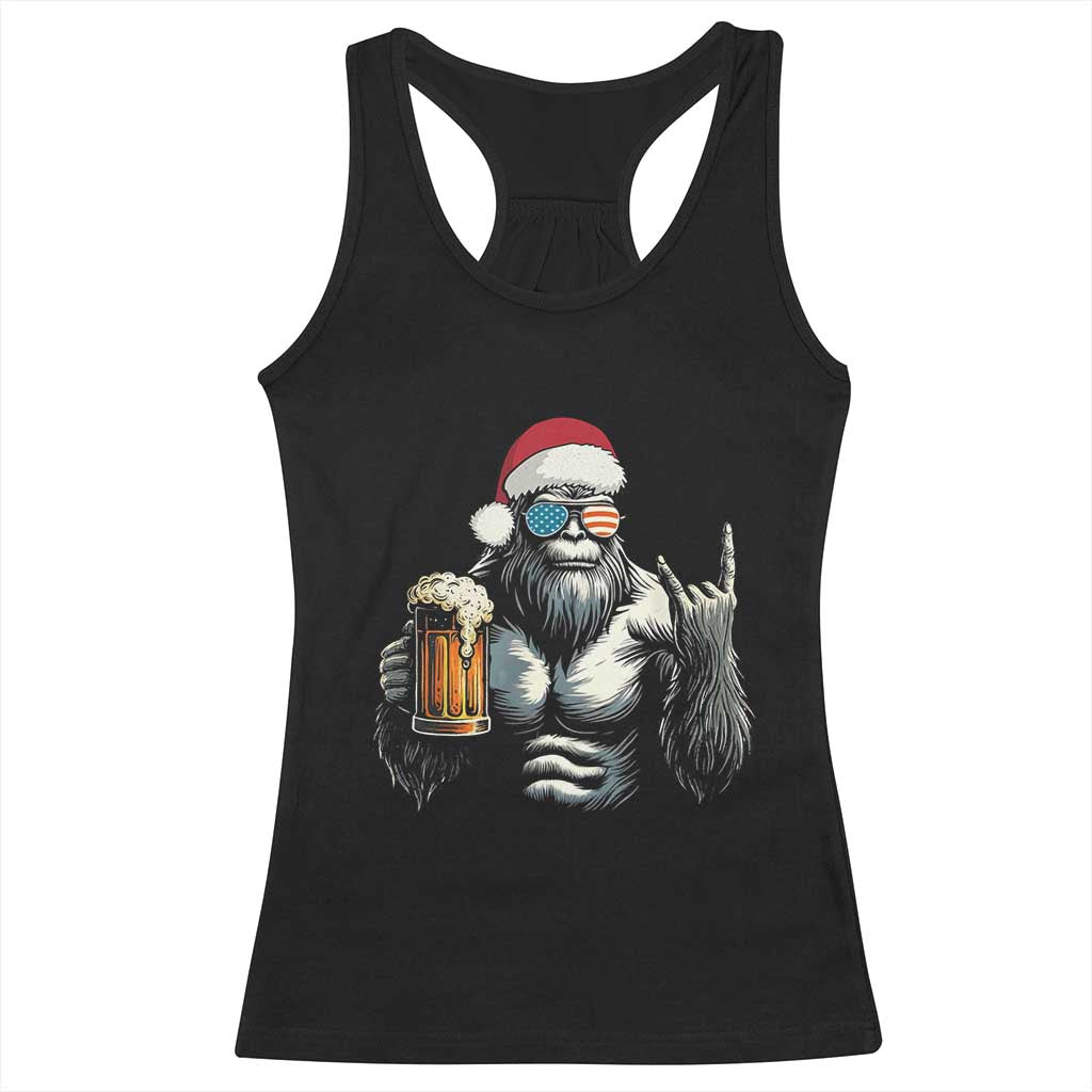 Bigfoot Christmas Racerback Tank Top Most Wonderful Xmas Sasquatch Beer - Wonder Print Shop