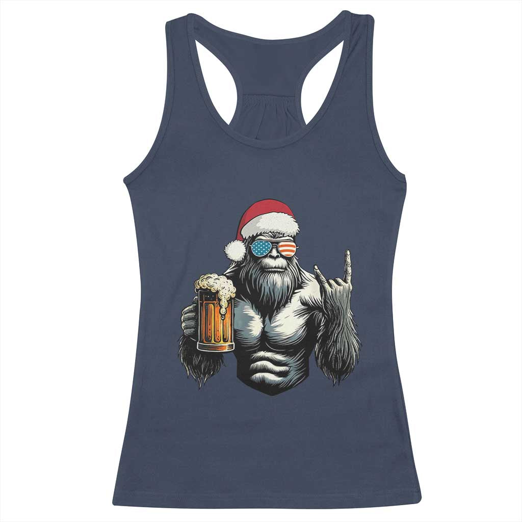 Bigfoot Christmas Racerback Tank Top Most Wonderful Xmas Sasquatch Beer - Wonder Print Shop