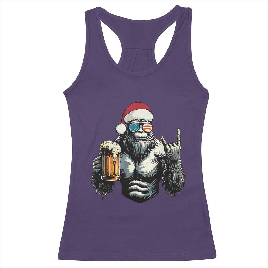 Bigfoot Christmas Racerback Tank Top Most Wonderful Xmas Sasquatch Beer - Wonder Print Shop