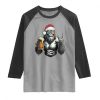 Bigfoot Christmas Raglan Shirt Most Wonderful Xmas Sasquatch Beer - Wonder Print Shop