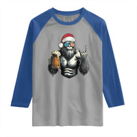 Bigfoot Christmas Raglan Shirt Most Wonderful Xmas Sasquatch Beer - Wonder Print Shop