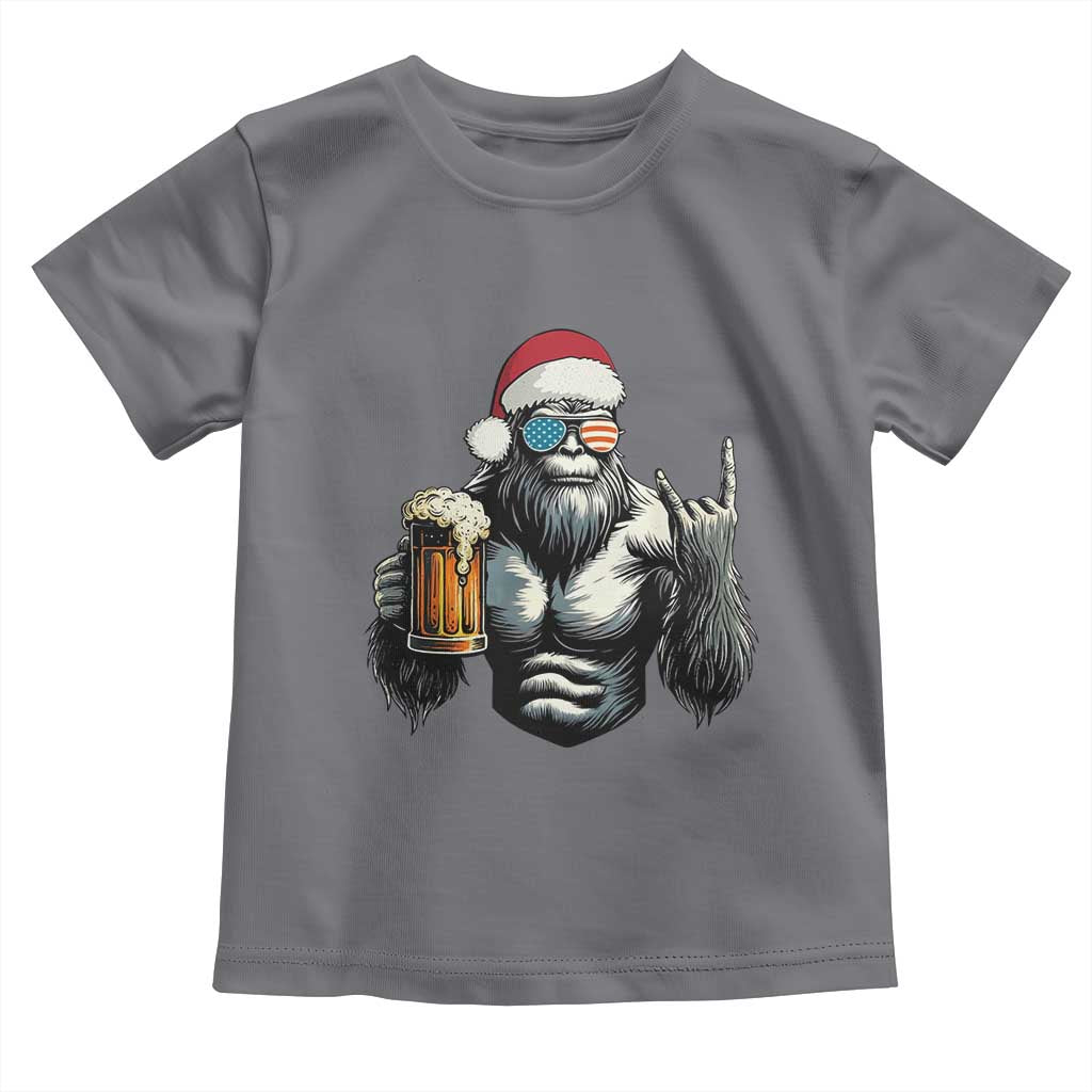Bigfoot Christmas Toddler T Shirt Most Wonderful Xmas Sasquatch Beer - Wonder Print Shop