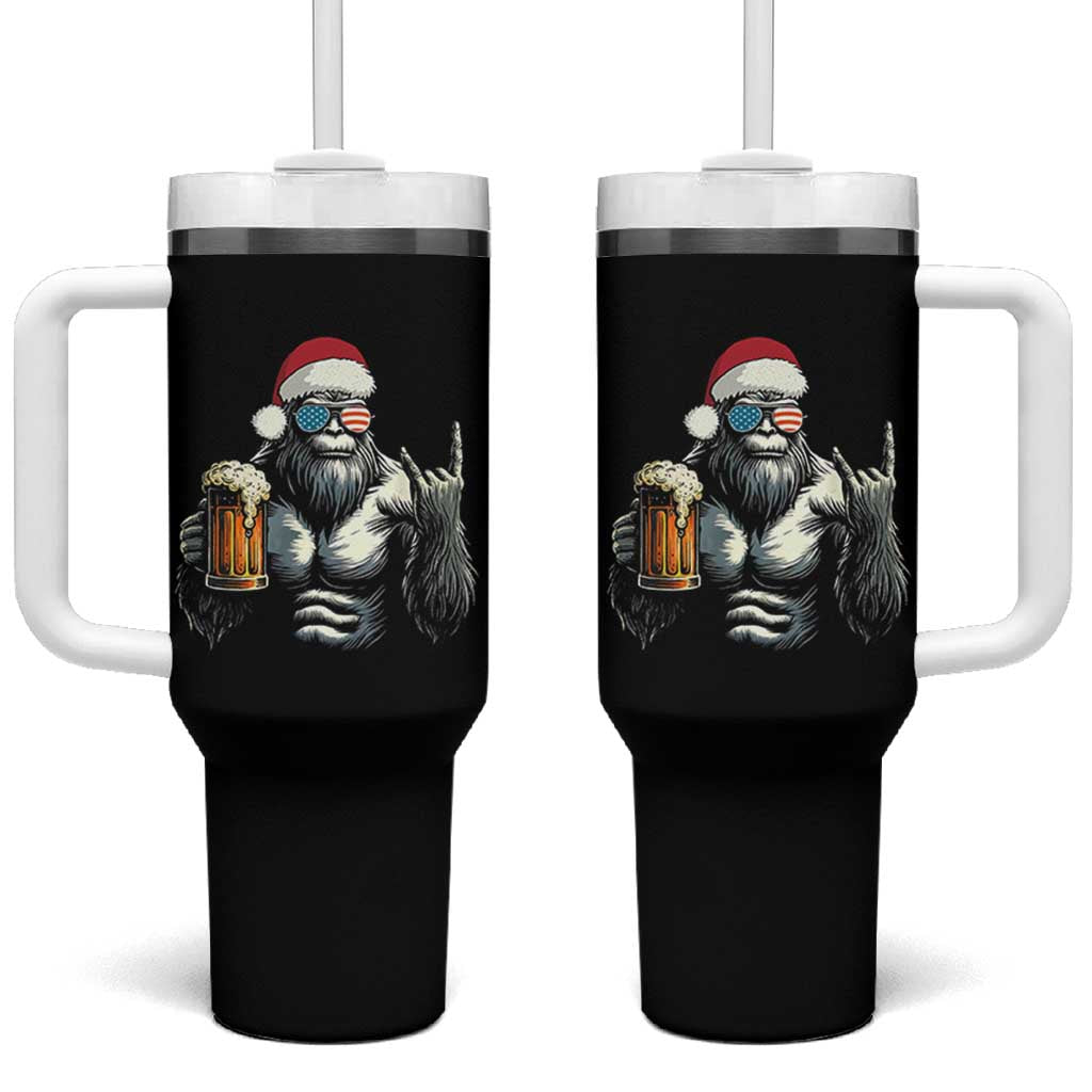 Bigfoot Christmas Tumbler With Handle Most Wonderful Xmas Sasquatch Beer - Wonder Print Shop
