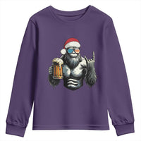 Bigfoot Christmas Youth Sweatshirt Most Wonderful Xmas Sasquatch Beer - Wonder Print Shop