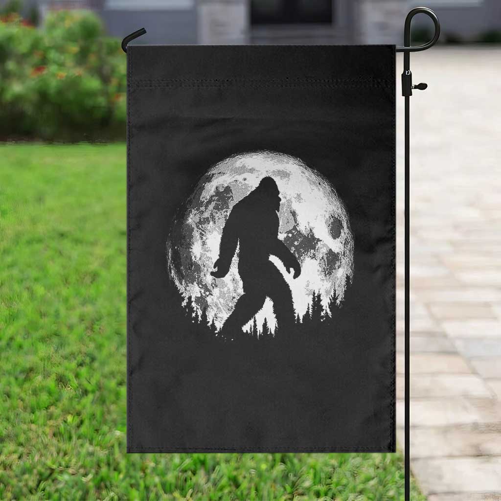 Bigfoot Night Stroll Garden Flag Cool Full Moon & Trees Sasquatch - Wonder Print Shop