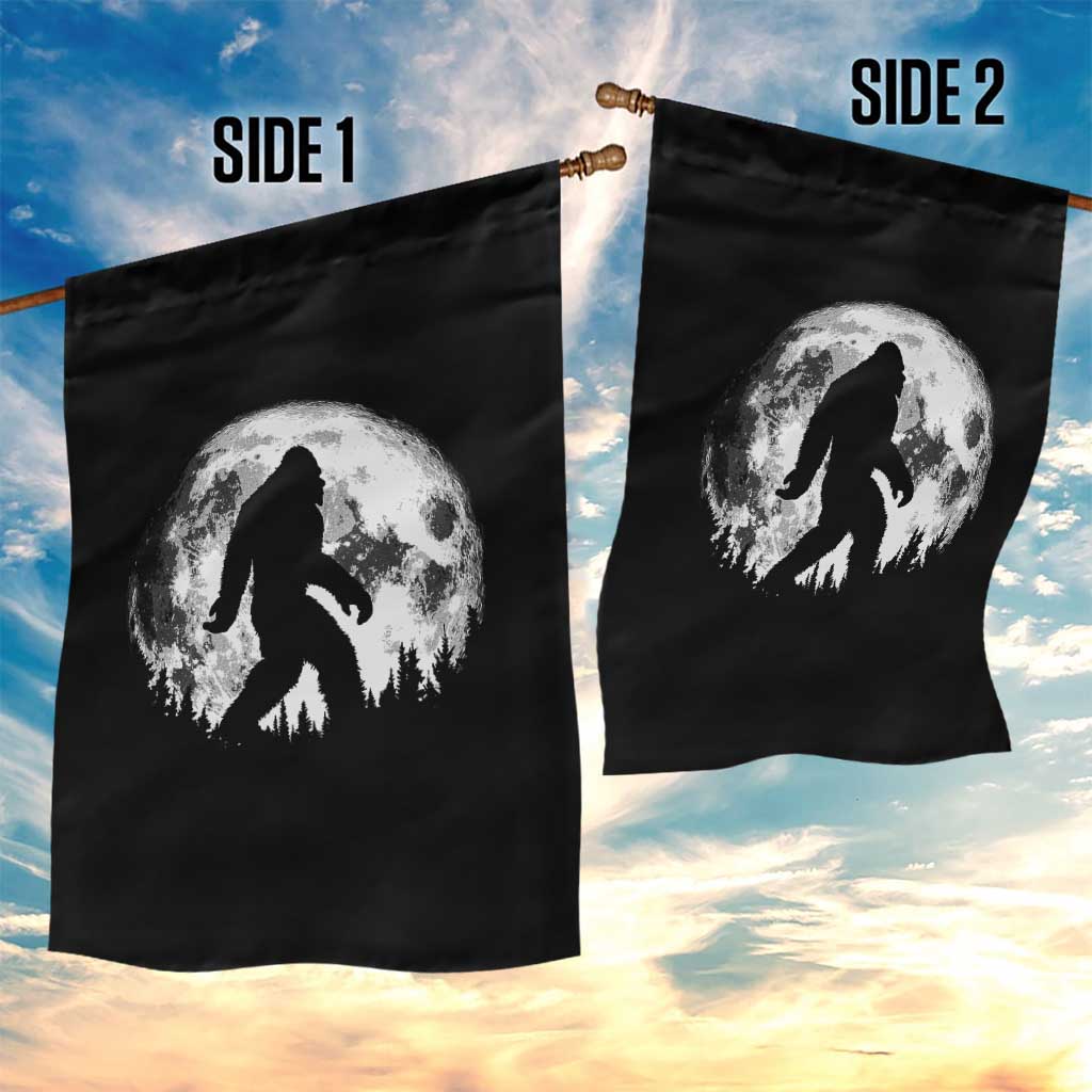 Bigfoot Night Stroll Garden Flag Cool Full Moon & Trees Sasquatch - Wonder Print Shop