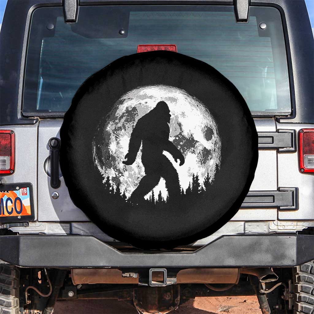 Bigfoot Night Stroll Spare Tire Cover Cool Full Moon & Trees Sasquatch - Wonder Print Shop