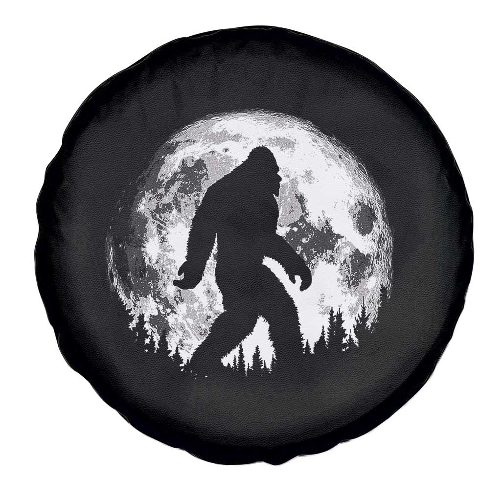 Bigfoot Night Stroll Spare Tire Cover Cool Full Moon & Trees Sasquatch - Wonder Print Shop