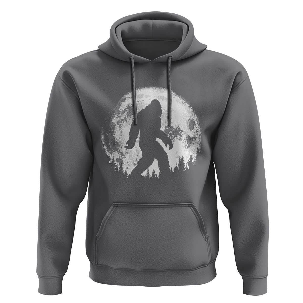 Bigfoot Night Stroll Hoodie Cool Full Moon & Trees Sasquatch - Wonder Print Shop