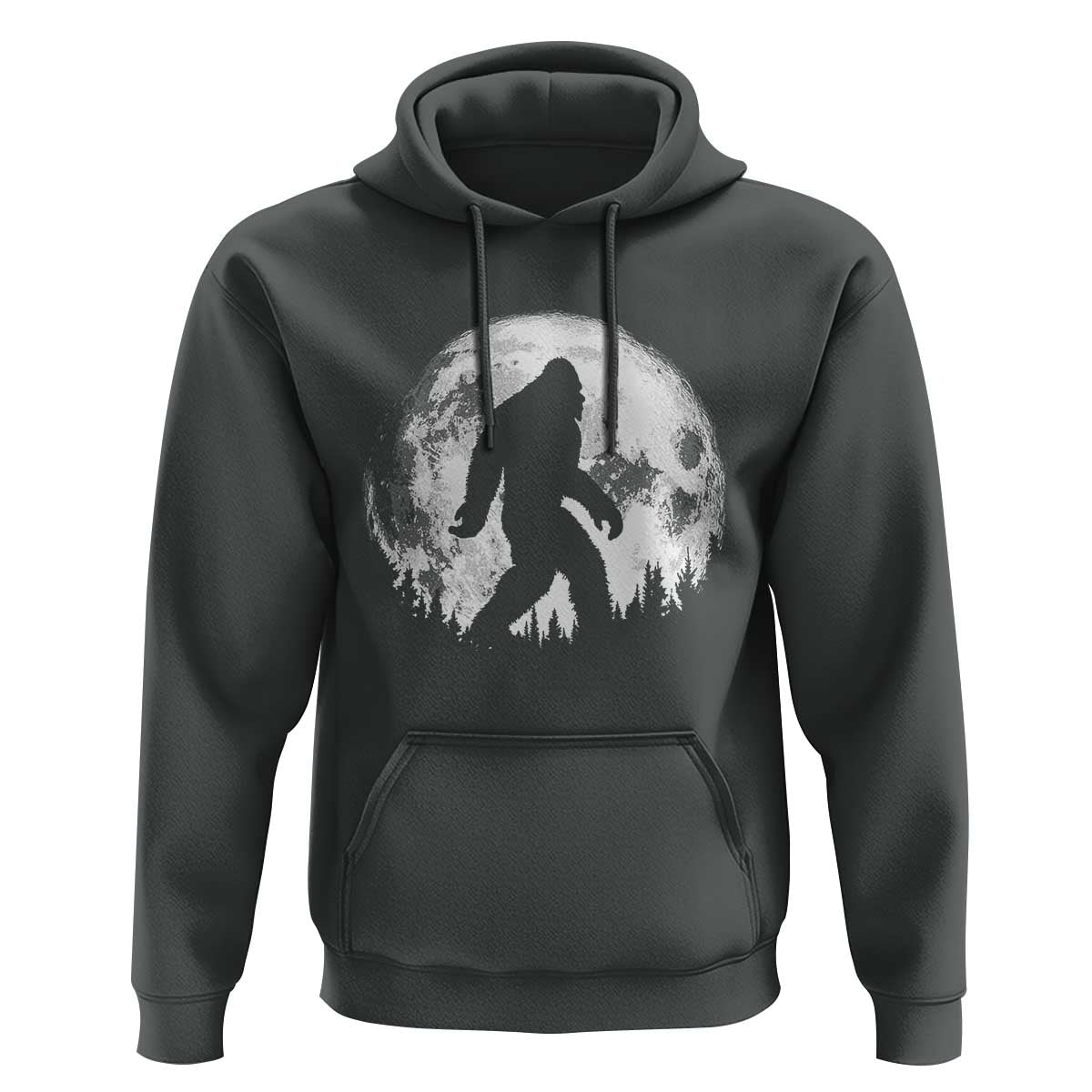 Bigfoot Night Stroll Hoodie Cool Full Moon & Trees Sasquatch - Wonder Print Shop