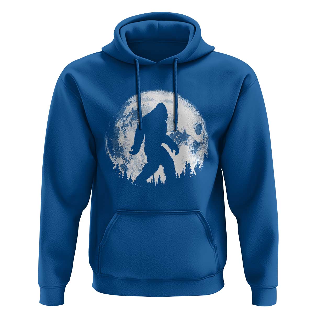 Bigfoot Night Stroll Hoodie Cool Full Moon & Trees Sasquatch - Wonder Print Shop