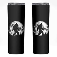 Bigfoot Night Stroll Skinny Tumbler Cool Full Moon & Trees Sasquatch - Wonder Print Shop