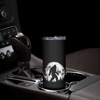Bigfoot Night Stroll Skinny Tumbler Cool Full Moon & Trees Sasquatch - Wonder Print Shop