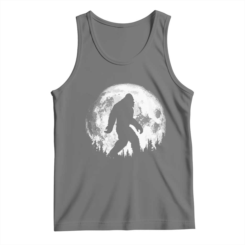 Bigfoot Night Stroll Tank Top Cool Full Moon & Trees Sasquatch - Wonder Print Shop