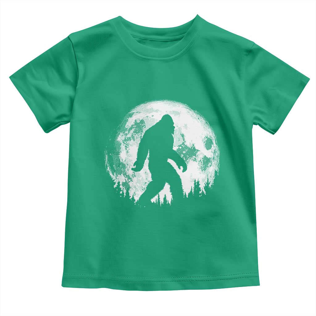 Bigfoot Night Stroll Toddler T Shirt Cool Full Moon & Trees Sasquatch - Wonder Print Shop
