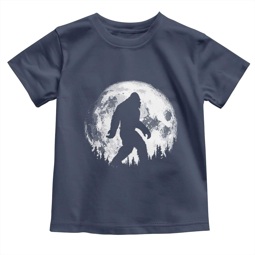 Bigfoot Night Stroll Toddler T Shirt Cool Full Moon & Trees Sasquatch - Wonder Print Shop