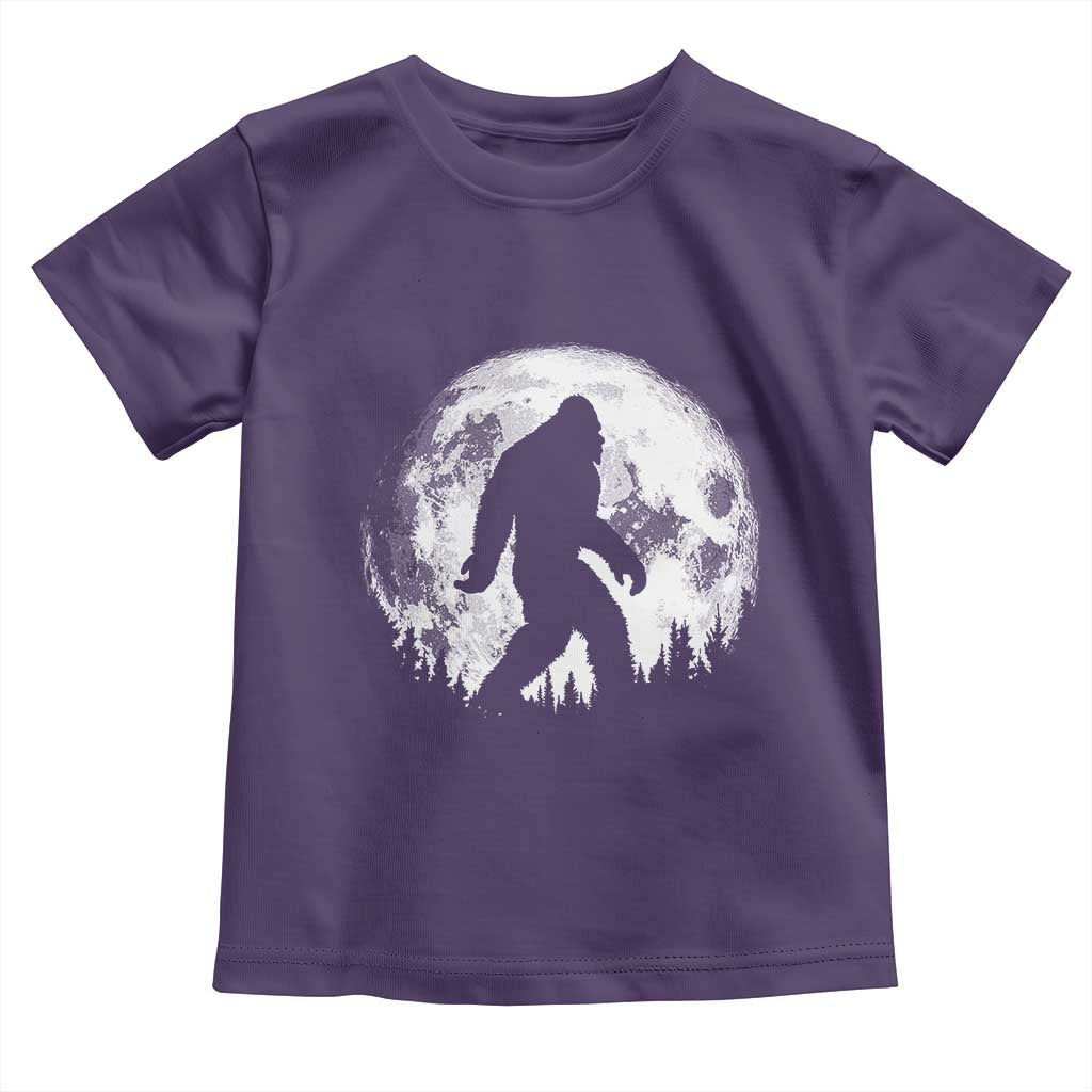 Bigfoot Night Stroll Toddler T Shirt Cool Full Moon & Trees Sasquatch - Wonder Print Shop