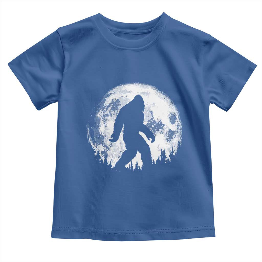 Bigfoot Night Stroll Toddler T Shirt Cool Full Moon & Trees Sasquatch - Wonder Print Shop