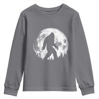 Bigfoot Night Stroll Youth Sweatshirt Cool Full Moon & Trees Sasquatch - Wonder Print Shop