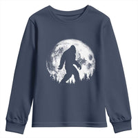 Bigfoot Night Stroll Youth Sweatshirt Cool Full Moon & Trees Sasquatch - Wonder Print Shop