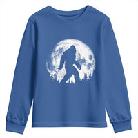 Bigfoot Night Stroll Youth Sweatshirt Cool Full Moon & Trees Sasquatch - Wonder Print Shop
