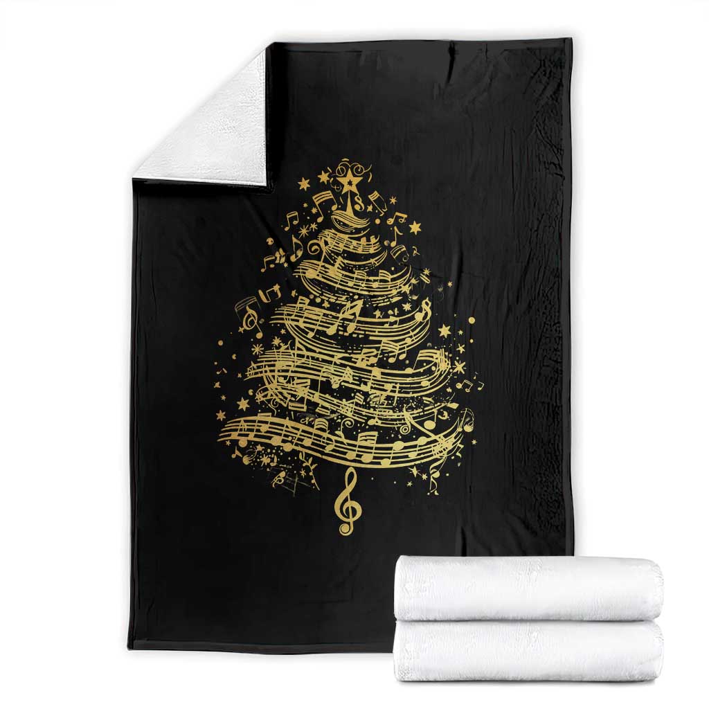 Music Christmas Tree Throw Blanket Musician Music Lover Gift - Wonder Print Shop