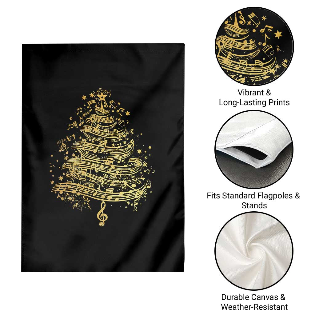 Music Christmas Tree Garden Flag Musician Music Lover Gift - Wonder Print Shop