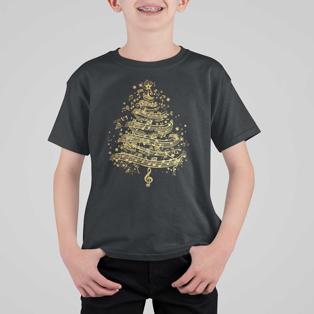 Music Christmas Tree T Shirt For Kid Musician Music Lover Gift - Wonder Print Shop