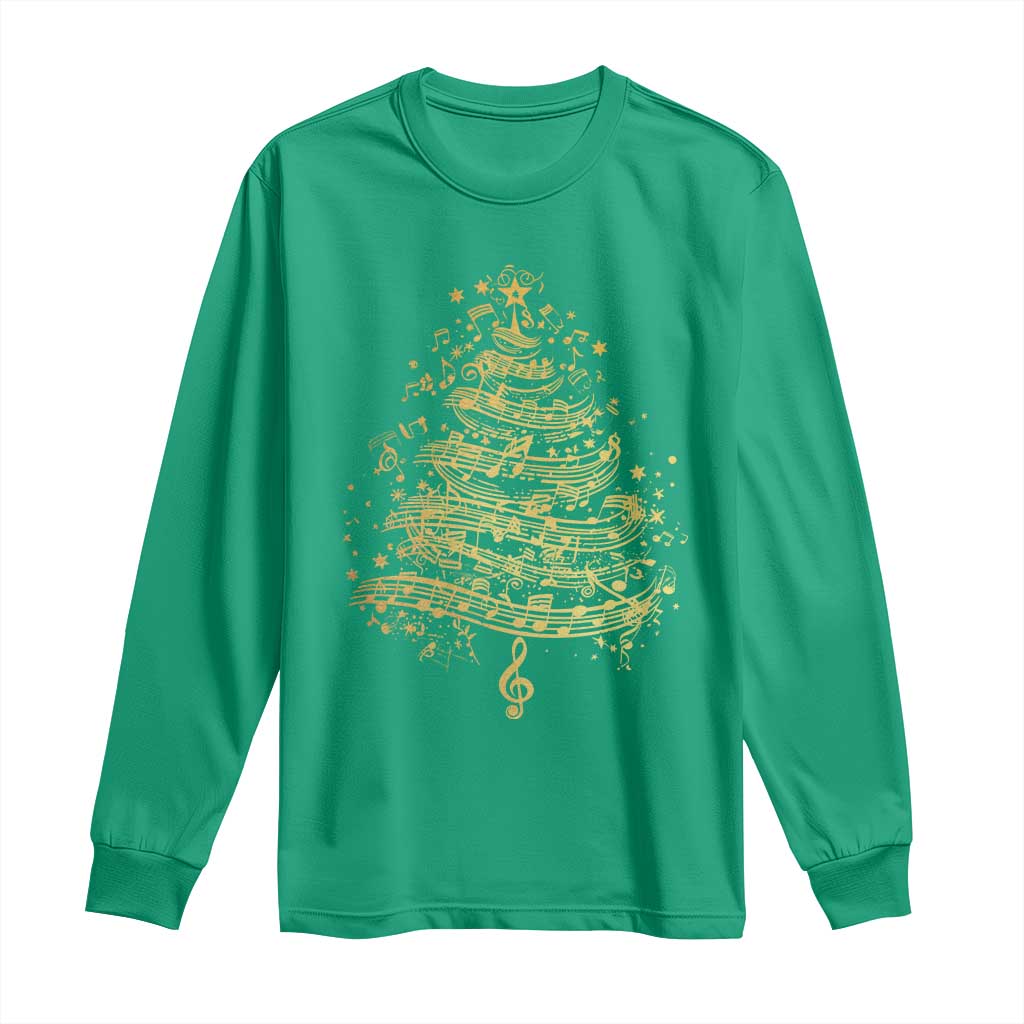 Music Christmas Tree Long Sleeve Shirt Musician Music Lover Gift - Wonder Print Shop