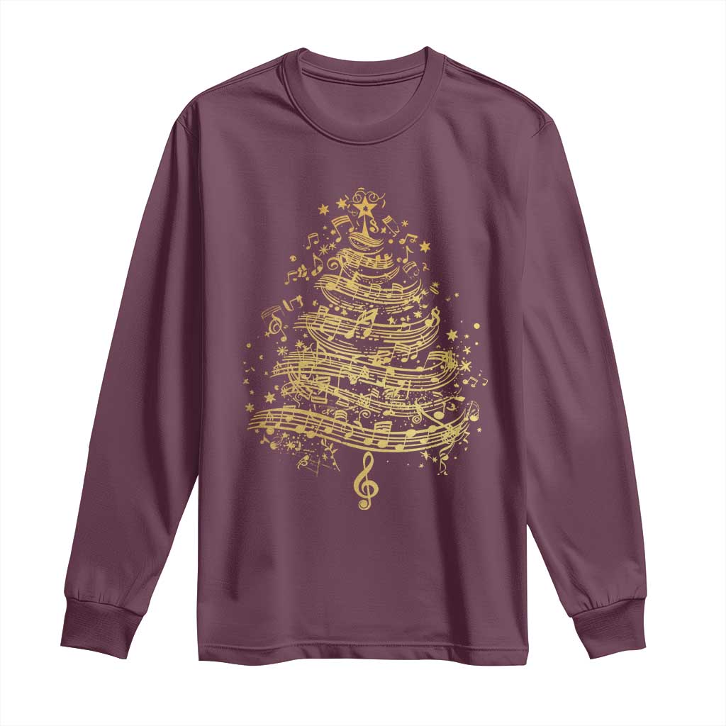 Music Christmas Tree Long Sleeve Shirt Musician Music Lover Gift - Wonder Print Shop