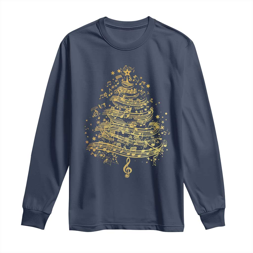 Music Christmas Tree Long Sleeve Shirt Musician Music Lover Gift - Wonder Print Shop