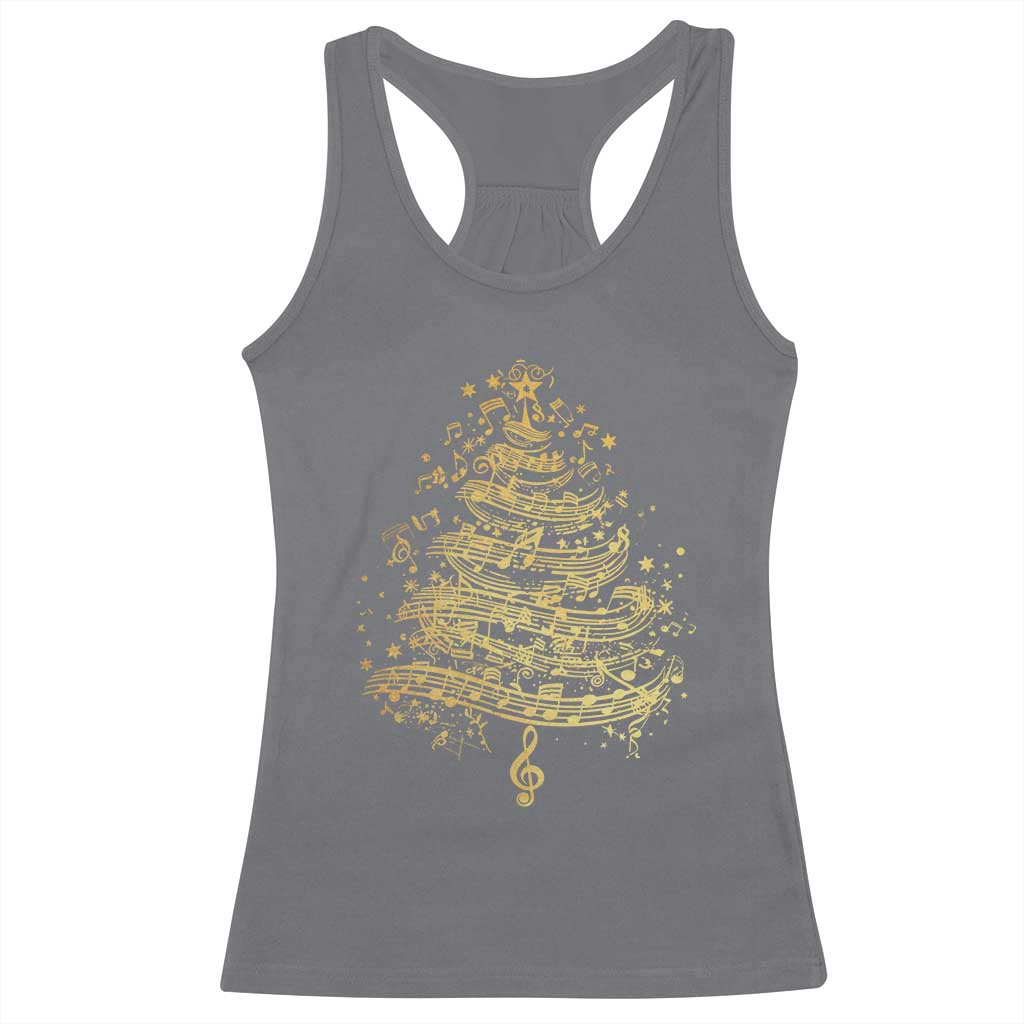 Music Christmas Tree Racerback Tank Top Musician Music Lover Gift - Wonder Print Shop