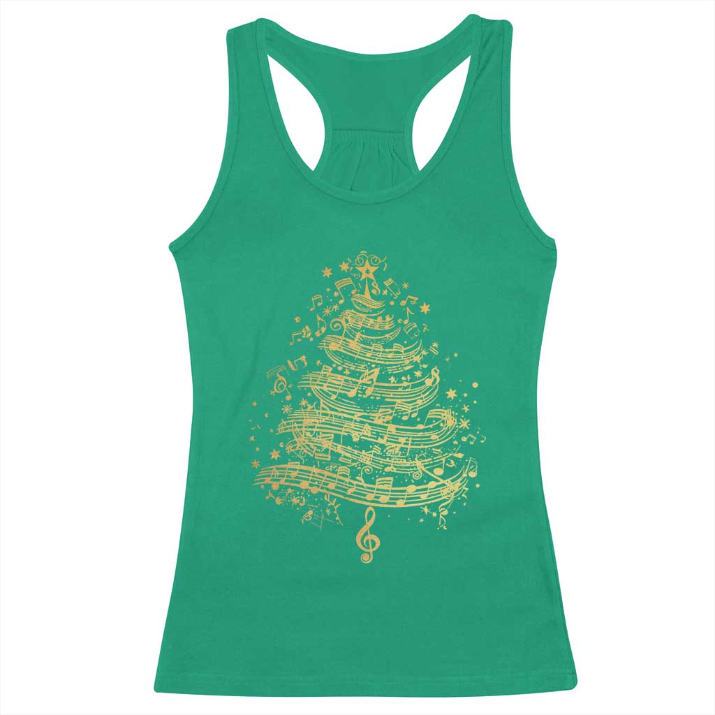 Music Christmas Tree Racerback Tank Top Musician Music Lover Gift - Wonder Print Shop