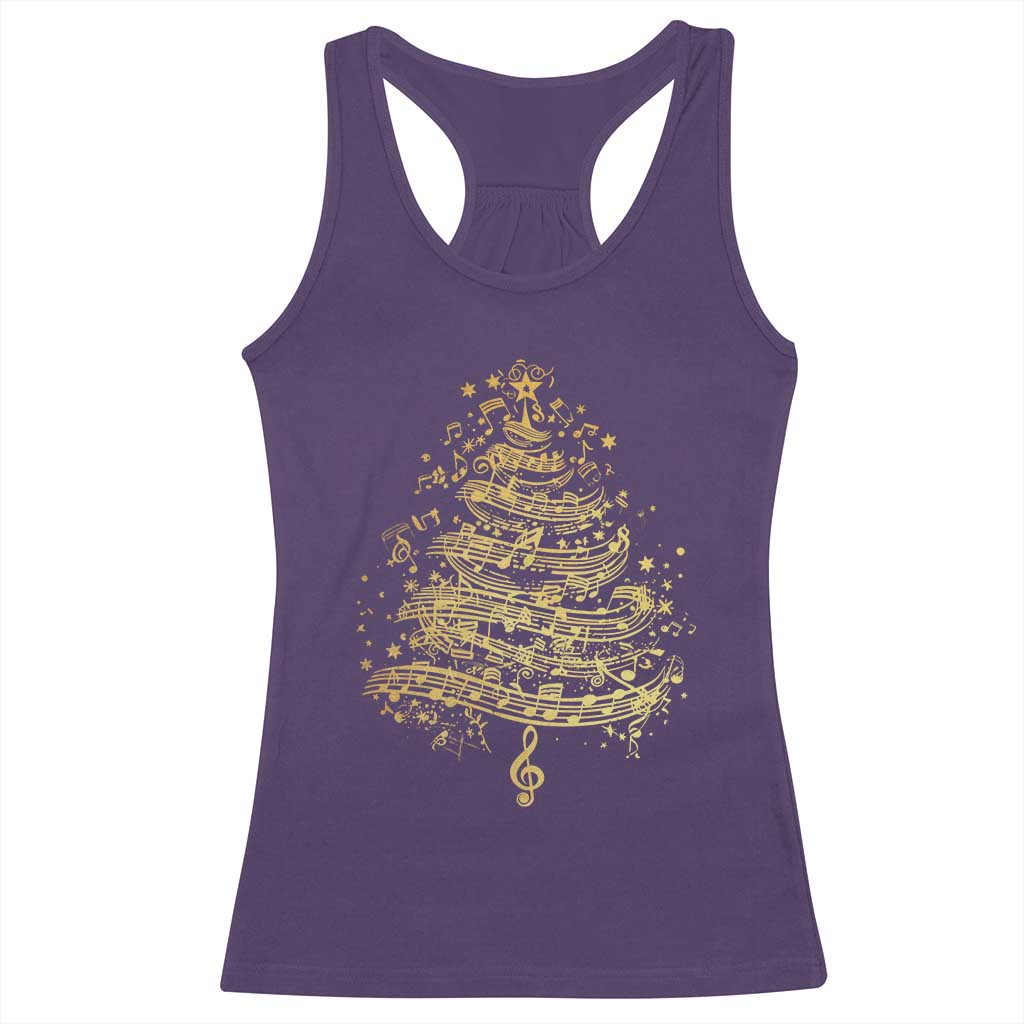 Music Christmas Tree Racerback Tank Top Musician Music Lover Gift - Wonder Print Shop