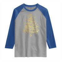 Music Christmas Tree Raglan Shirt Musician Music Lover Gift - Wonder Print Shop