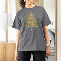 Music Christmas Tree T Shirt For Women Musician Music Lover Gift - Wonder Print Shop