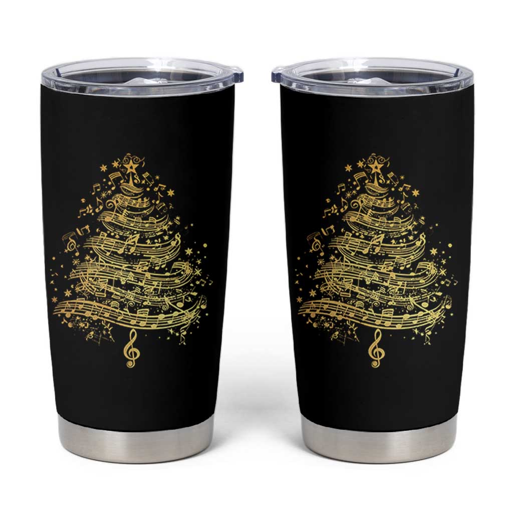 Music Christmas Tree Tumbler Cup Musician Music Lover Gift - Wonder Print Shop