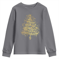 Music Christmas Tree Youth Sweatshirt Musician Music Lover Gift - Wonder Print Shop
