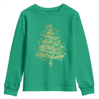 Music Christmas Tree Youth Sweatshirt Musician Music Lover Gift - Wonder Print Shop