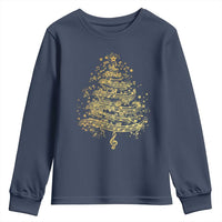 Music Christmas Tree Youth Sweatshirt Musician Music Lover Gift - Wonder Print Shop