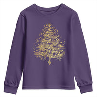 Music Christmas Tree Youth Sweatshirt Musician Music Lover Gift - Wonder Print Shop