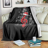Christmas Tree Music Throw Blanket Musician Music Lover Gift - Wonder Print Shop