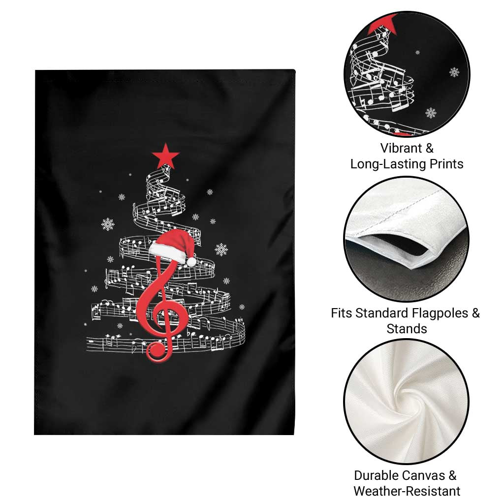 Christmas Tree Music Garden Flag Musician Music Lover Gift - Wonder Print Shop