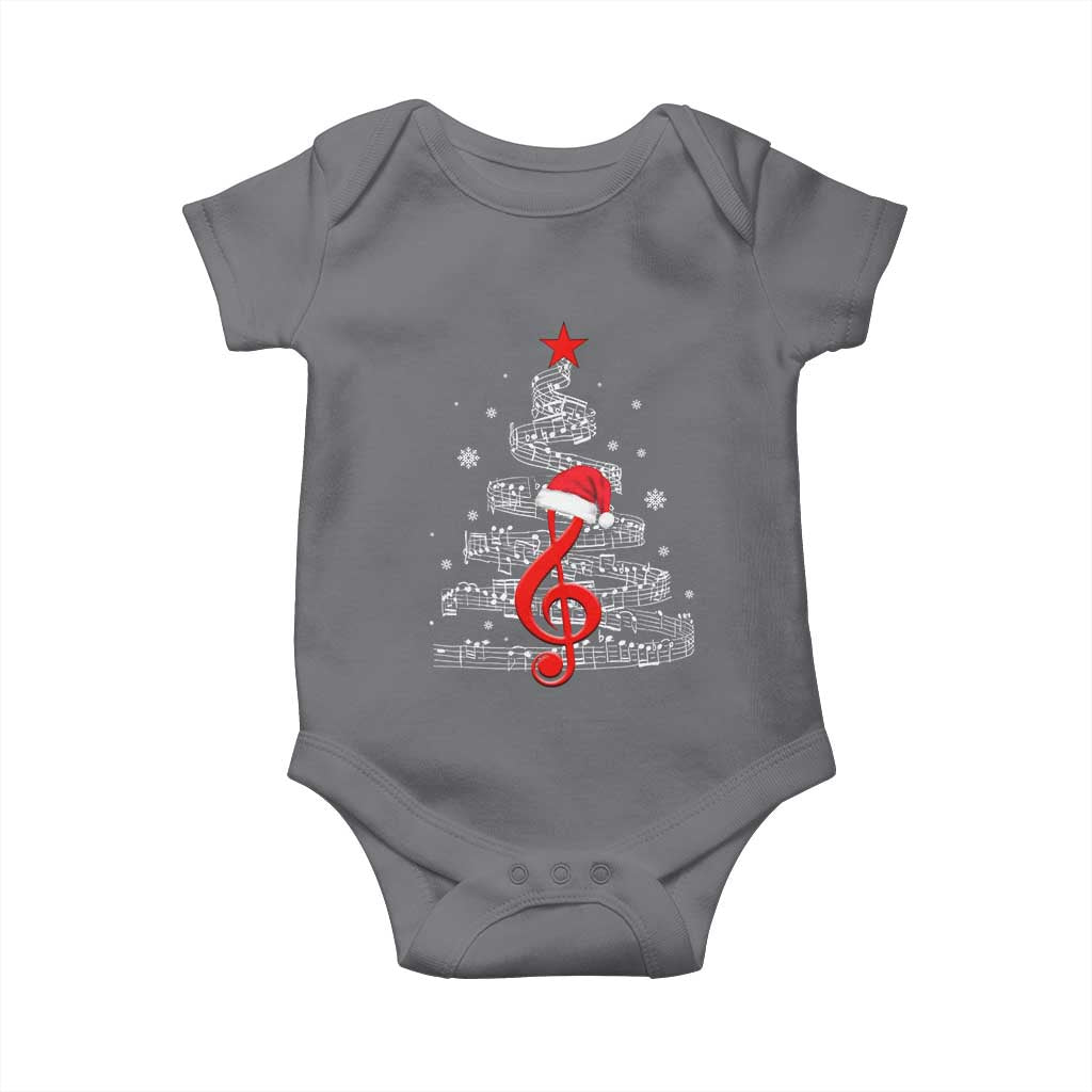 Christmas Tree Music Baby Onesie Musician Music Lover Gift - Wonder Print Shop